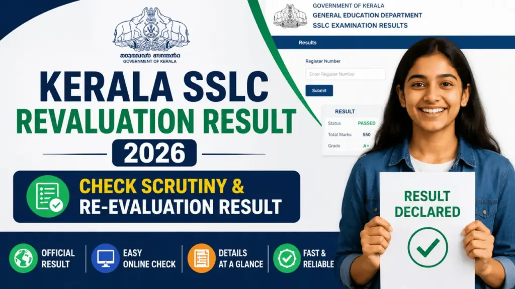 Kerala SSLC Revaluation result 2026 new