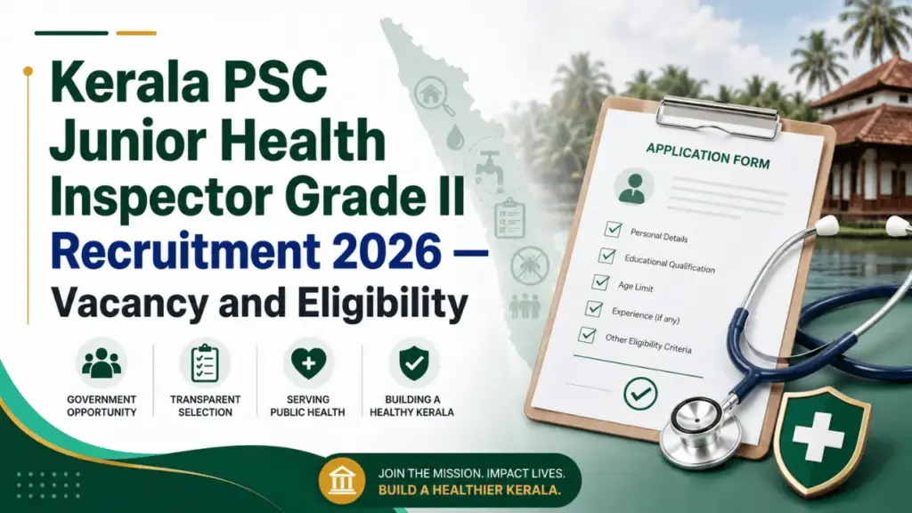 Kerala PSC Junior Health inspector grade