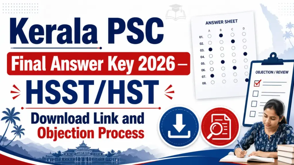kerala PSC Answer key HSST HST