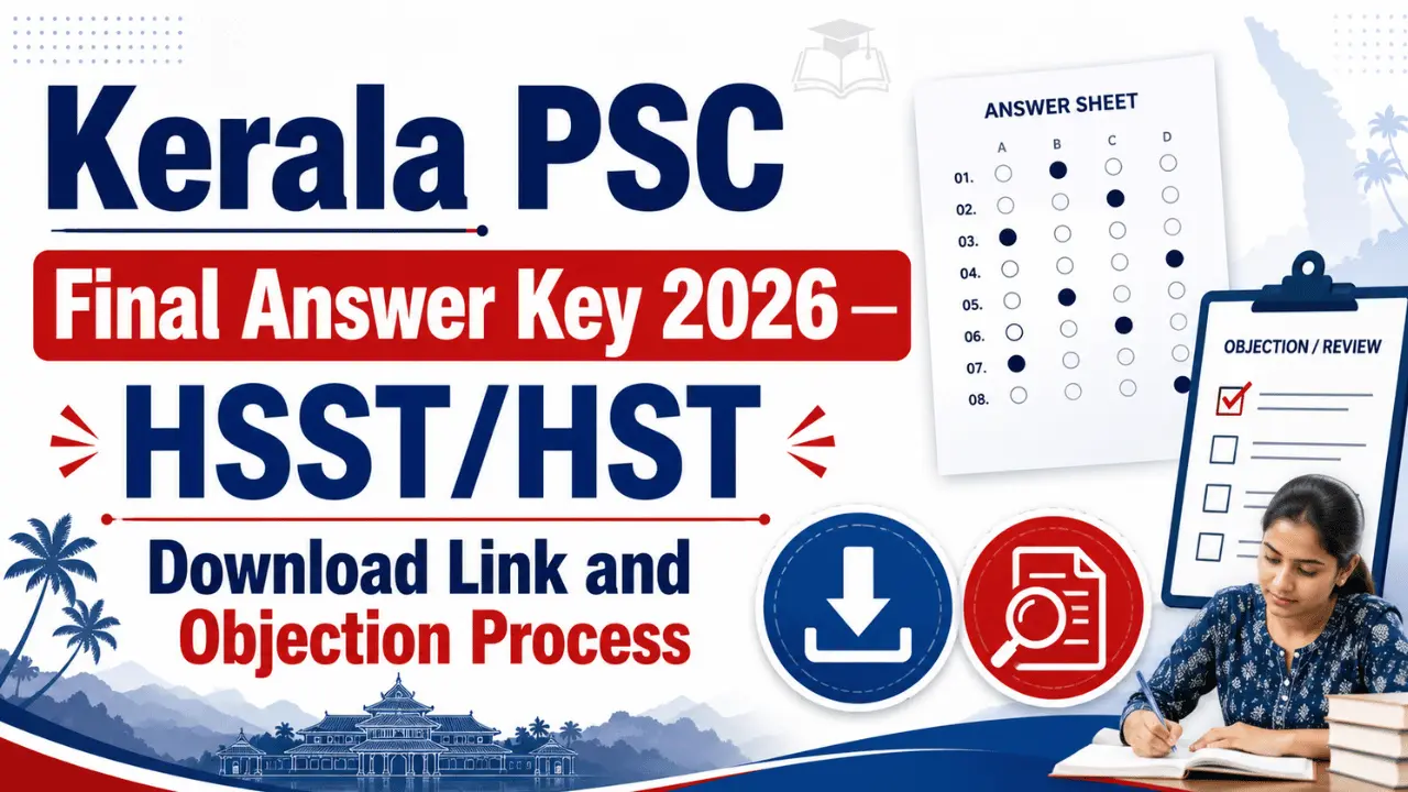 kerala PSC Answer key HSST HST