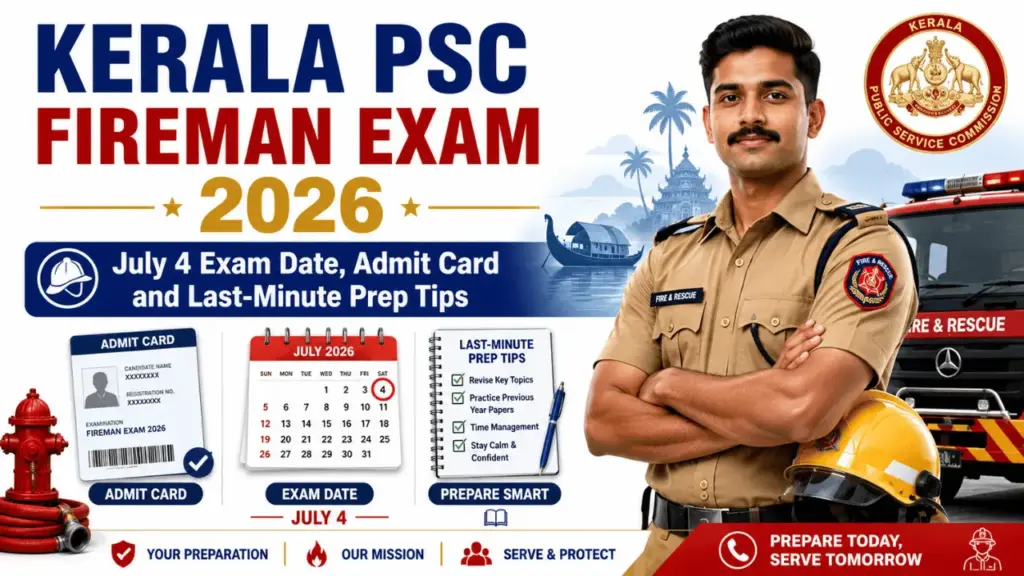 kerala PSC fireman exam 2026