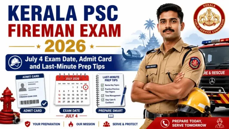 kerala PSC fireman exam 2026
